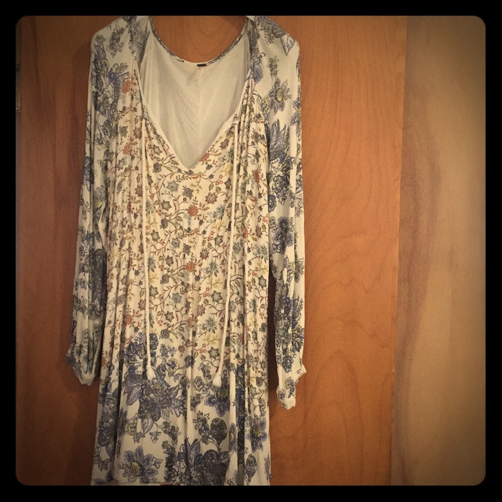 Free People long sleeve floral dress